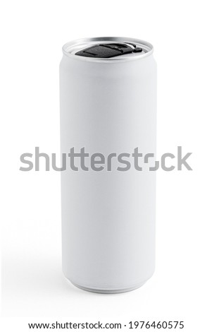 Resealable minimal white beverage can Royalty-Free Stock Photo #1976460575