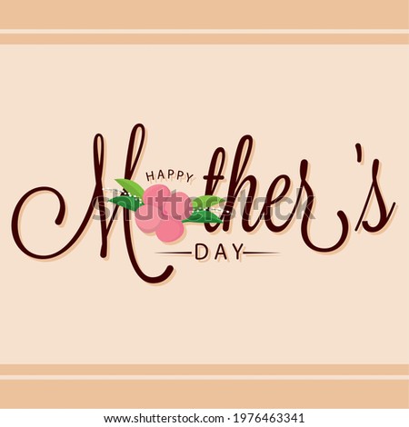 Mother day poster with text and roses Vector