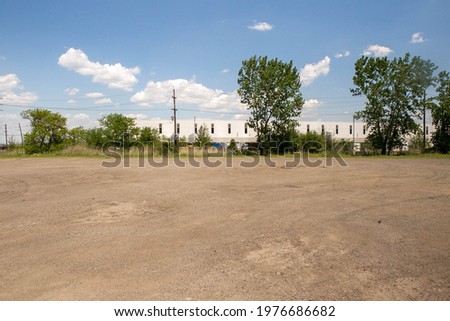 These are photos of an empty lot in New Jersey.  Royalty-Free Stock Photo #1976686682