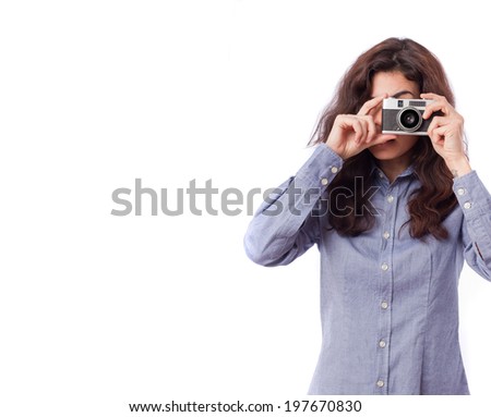 Girl taking a photo