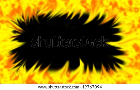 fire frame over black background