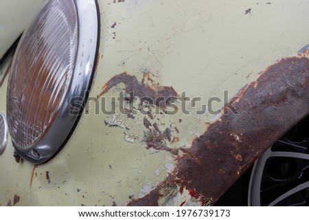 Car body deterioration and rust, dents photos