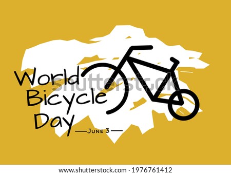 World bicycle day vector illustration, suitable for web banner campaign