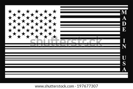 USA barcode flag, vector