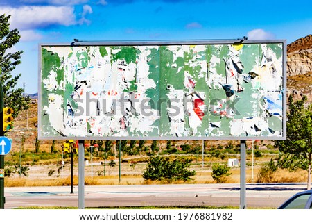 City street background.billboard sign mockup in the urban environment.