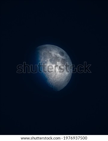 Amazing space picture of the Moon taken from the mountains of Colorado 