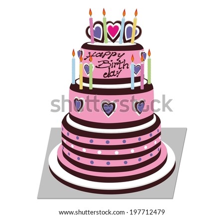 illustration Birthday cake 