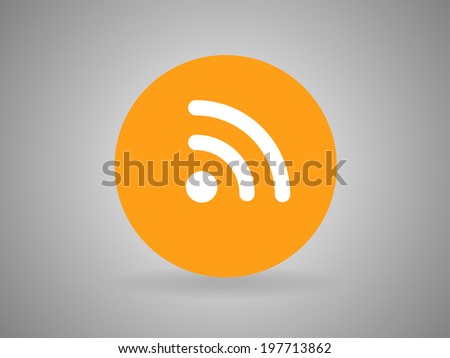 Flat icon of rss Royalty-Free Stock Photo #197713862