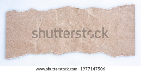 white Torn paper background.Paper that is broken .Torn brown paper with space for text.