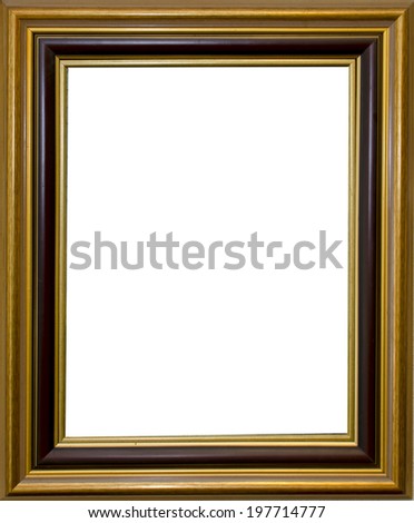 Antique golden frame with blank space inside