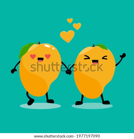 Cute cartoon character of mango 