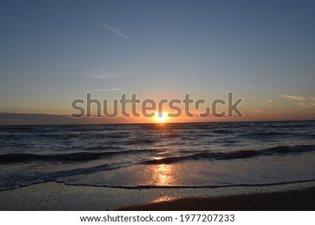 Golden hour on the beach of Terschelling