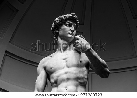 Michelangelo's David statue, Florence, Uffizi Museum Royalty-Free Stock Photo #1977260723