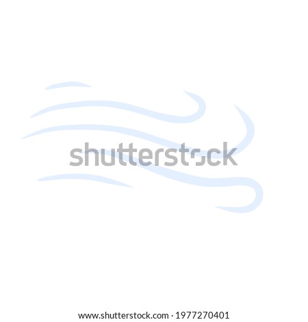Wind. Air flow. Blue wavy line. Breeze and weather icon. Flat illustration isolated on white background