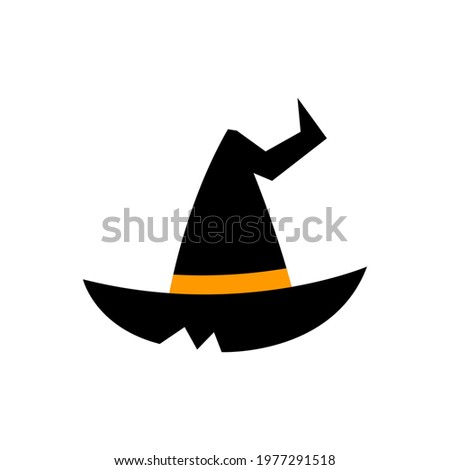 Witch hat illustration isolated on white background.