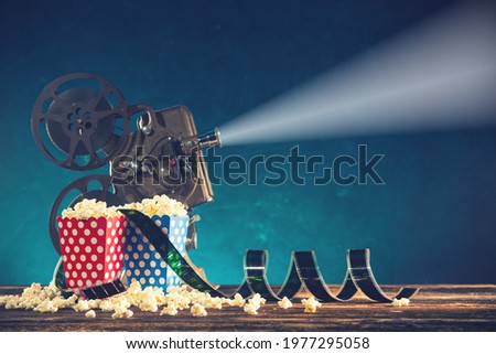 Old style movie projector, still-life