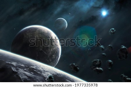 Deep space imagination. Science arts of universe. This image elements furnished by NASA