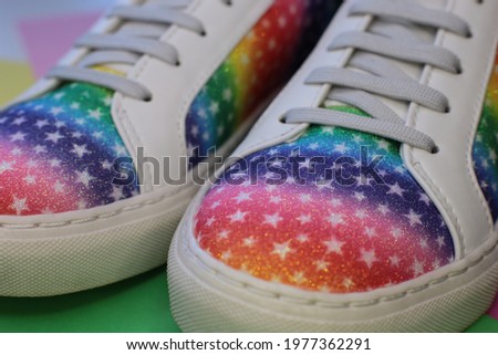 Fashion rainbow sneakers trend design hit season shoes