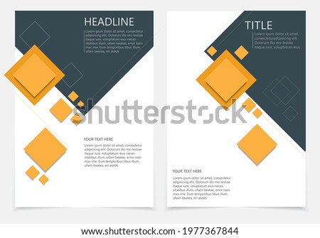 Design vector book cover in A4 size. Annual report. Abstract Brochure design. Simple sample book cover.