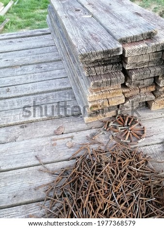 recycling old wood nail by nail 