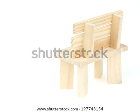 Bench on white background