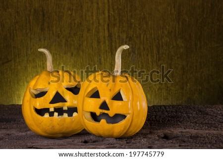 Funny face pumpkin, Halloween