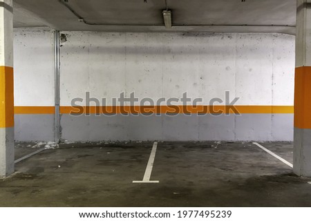 Interior of garage parking, construction and architecture, transport and vehicle