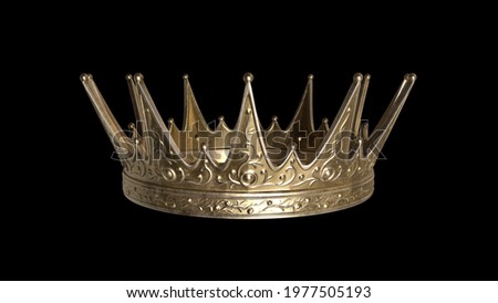 Golden crown with dark background	
 Royalty-Free Stock Photo #1977505193