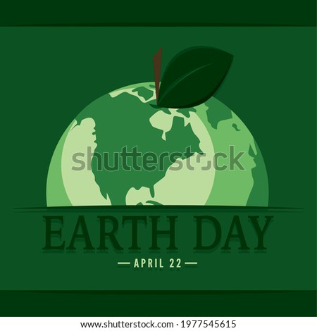 Earth day poster Planet Earth Vector illustration