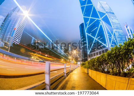 Hong Kong business district