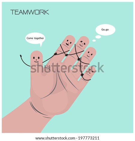 businessman concept,funny fingers sign,teamwork concept,hand sign,cartoon.vector illustration.