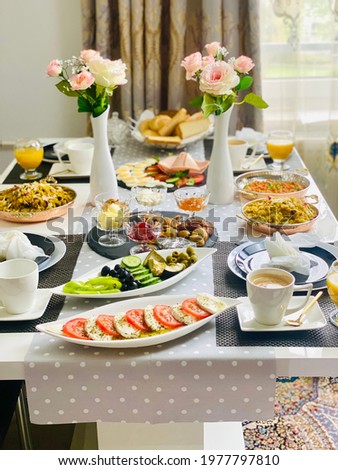 Beautiful Home made Breakfast Table Settings
