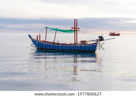 Small boats do local fishing. In the south of Thailand