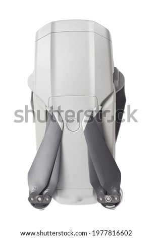quadcopter drone aerial camera isolated on white background.
