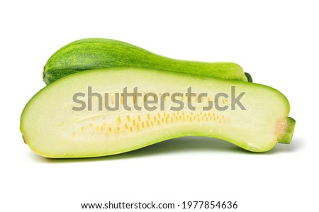 Zucchini on a white background 