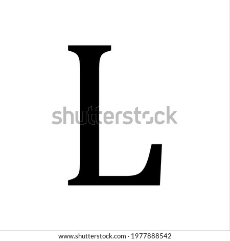English Alphabet Letter L Isolated Vector