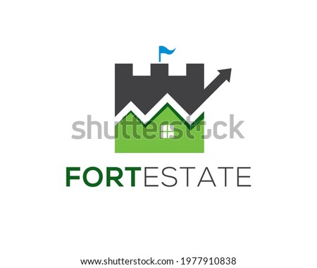 simple flat logo of fort real estate agency

