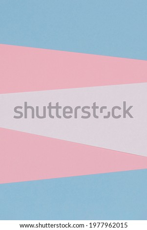 Abstract geometric pastel color paper texture background with light blue, pink and white colors