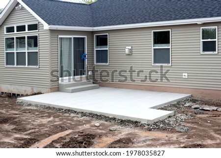 New Home House Construction Concrete Cement Foundation Patio Builders Smooth