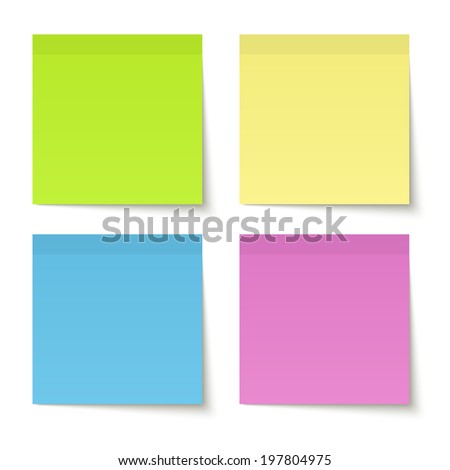 Collection of colored adhesive notes Royalty-Free Stock Photo #197804975
