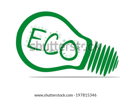 Vector ecology concept - bulb design
