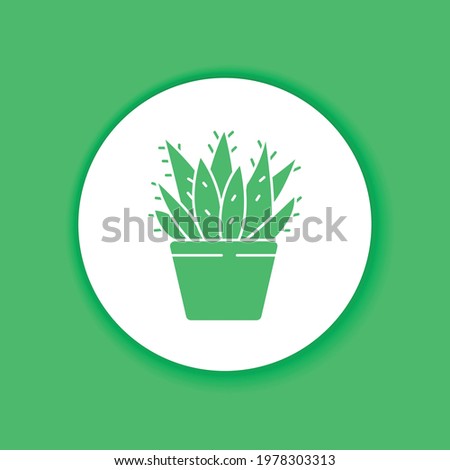 Cactus pot color glyph icon. Pictogram for web page, mobile app, promo. UI UX GUI design element. Editable stroke.