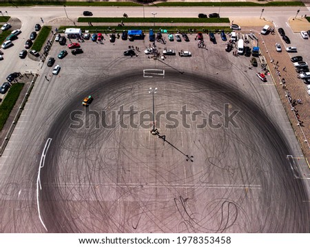 drifting can on parking near stadium 
