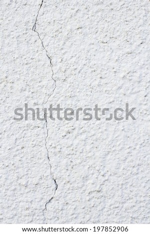 White cracked wall background