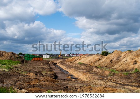Start for building houses in the village Laar the Netherlands, photo made 23 may 2021