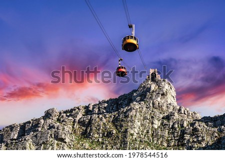 Table Mountain cable car, Cape Town, South Africa Royalty-Free Stock Photo #1978544516