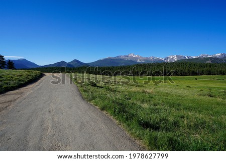 Road at Rocky Mountain National Park, Colorado, USA. 