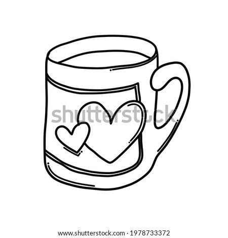 Cup of coffee Doodle vector icon. Drawing sketch illustration hand drawn cartoon line.