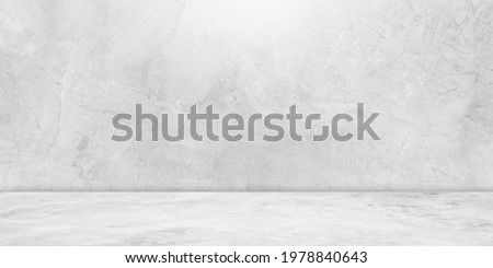 Background studio, Gray wall room Concrete interiors and Floor cement perspective, well editing montage display products and text present on free space Backdrop