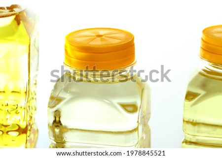 Bottle of vegetables oil background